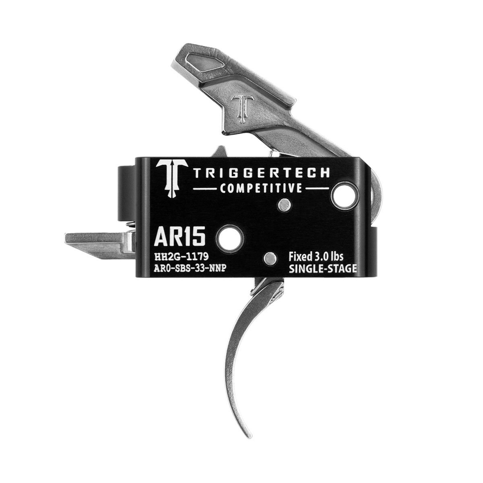 AR15 Single-Stage Competitive Pro Curved Trigger PVD Black